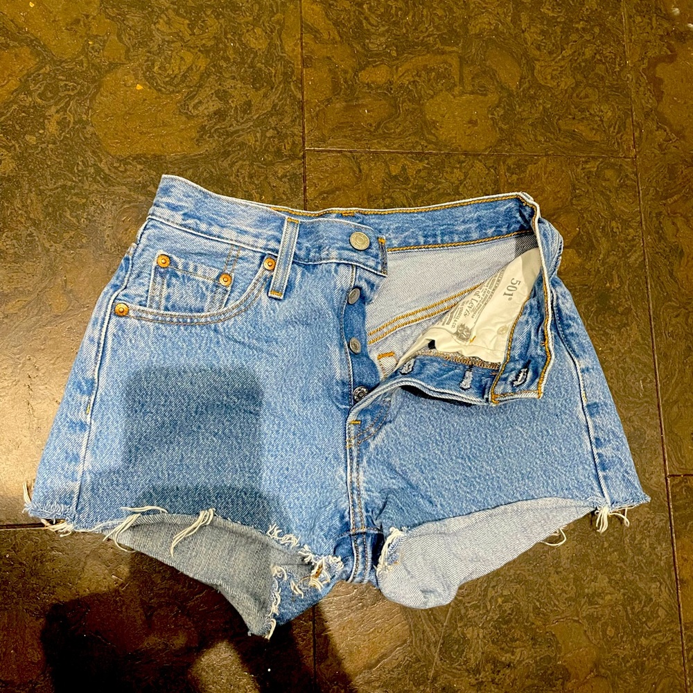 Size 23 Levi’s 501 cut offs